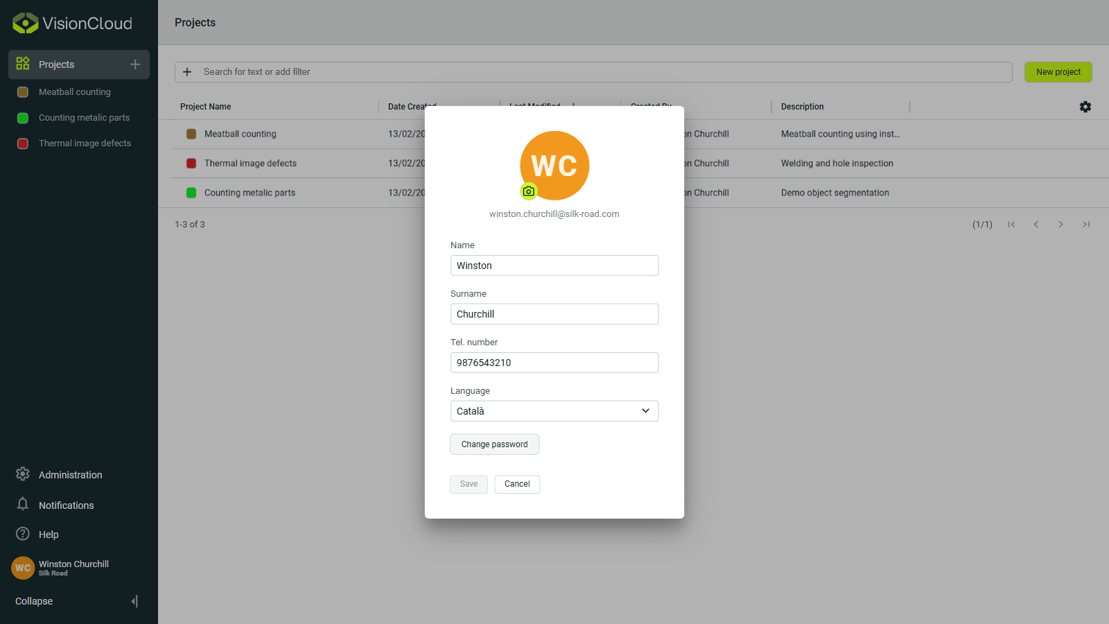 Edit your user profile